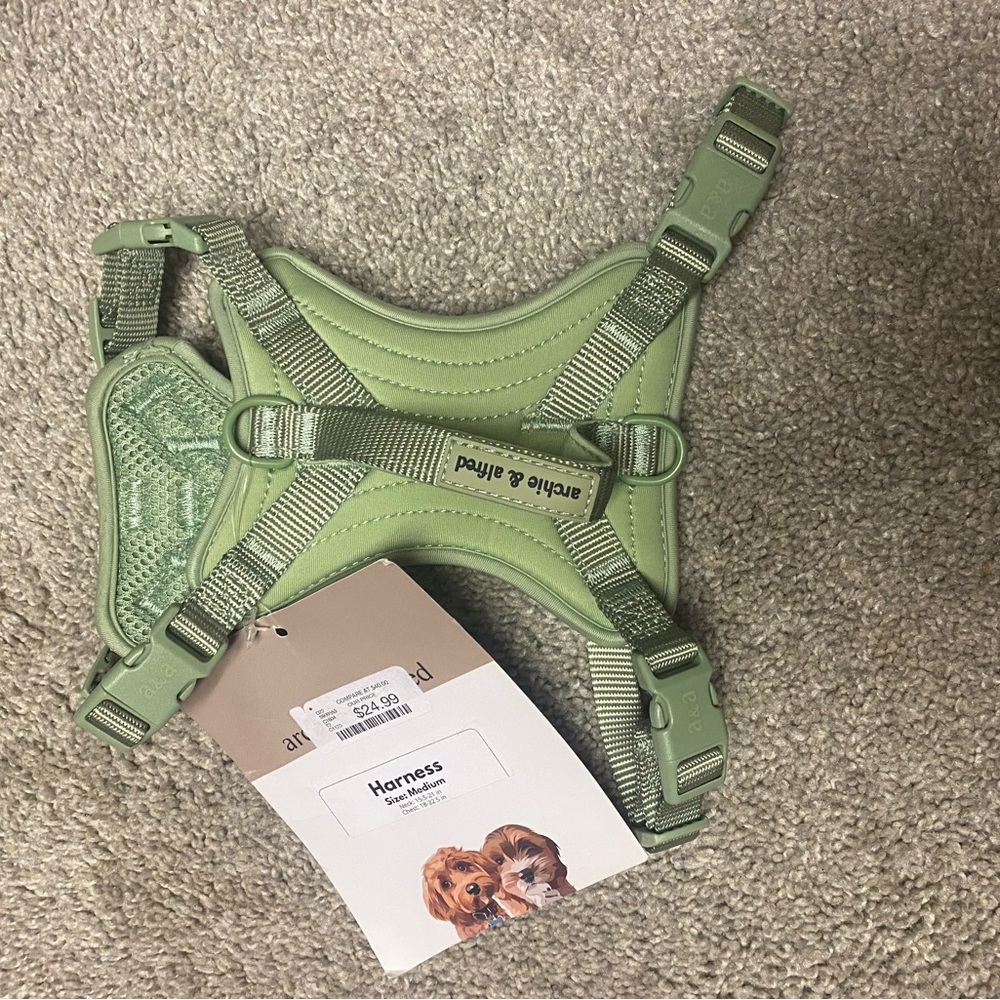 🆕Archie & Alfred Green Dog Harness - Picture 2 of 4